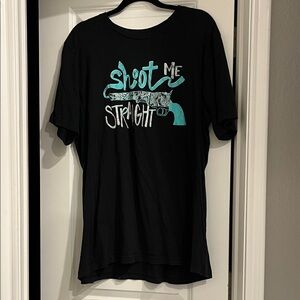 Crazy Train Black Tee with Silver Graphic